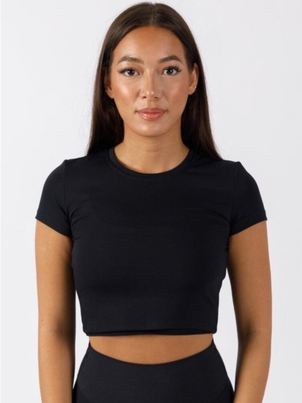 Paragon Fitwear Black RecStretch short sleeve crop NWOT